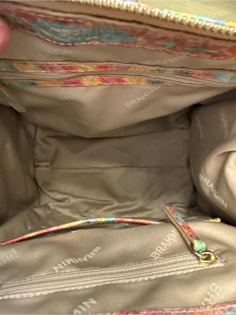 Brahmin purse & wallet Small Caroline- Saltwater Taffy Melbourne croc - Picture 5 of 9
